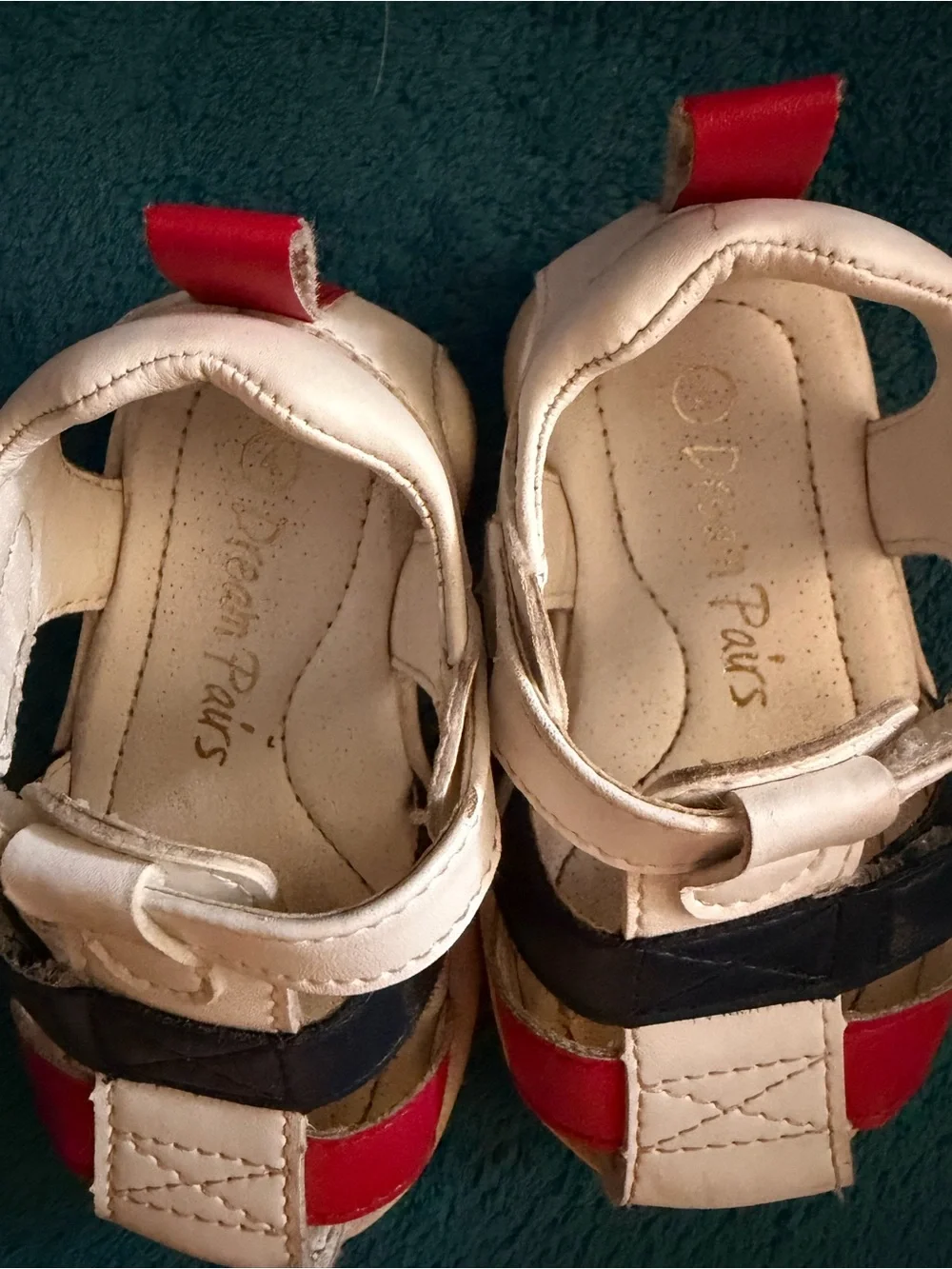 Dream Pairs White, Blue & Red Baby Walker Sandals
